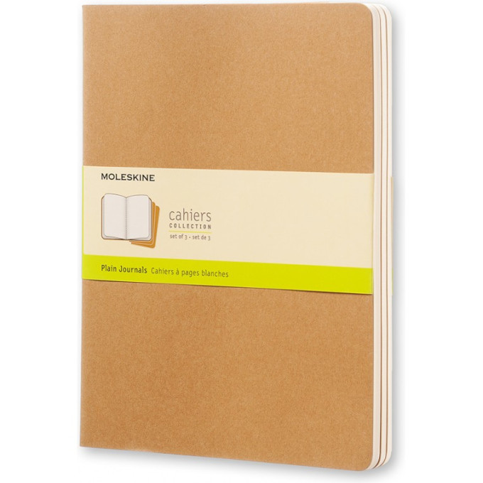 Блокнот MOLESKINE Cahier Journal XLarge, нелинованный, бежевый QP423